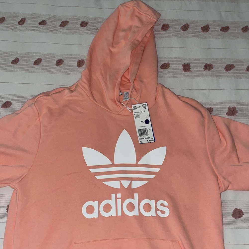 Coral Adidas Hoodie/Sweatshirt